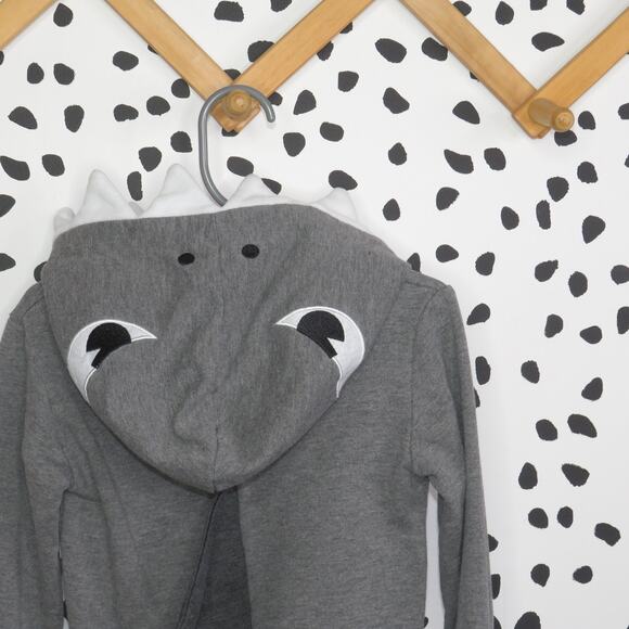 Doodle Pants Gray 3D Shark Fin Toddler Pullover Hoodie - Picture 6 of 8